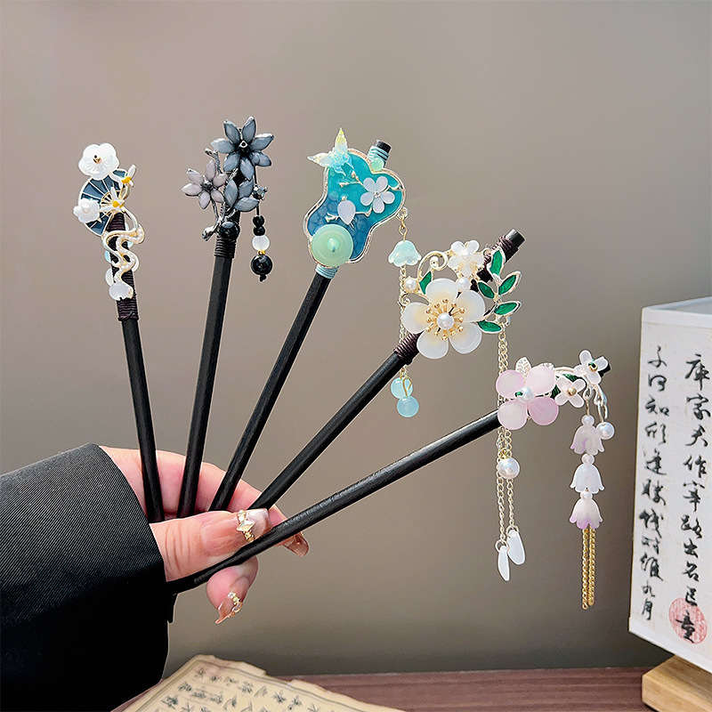 Hanbok Hair Pin - Horquilla Clásica con Borlas, Horquilla de