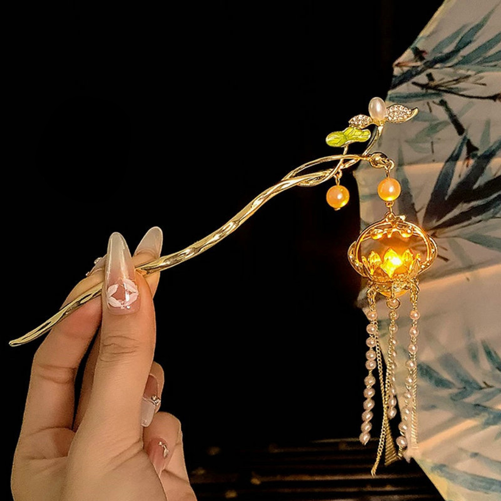 Horquilla Luminosa con Flor de - Hanbok Hair Pin reseña y precio