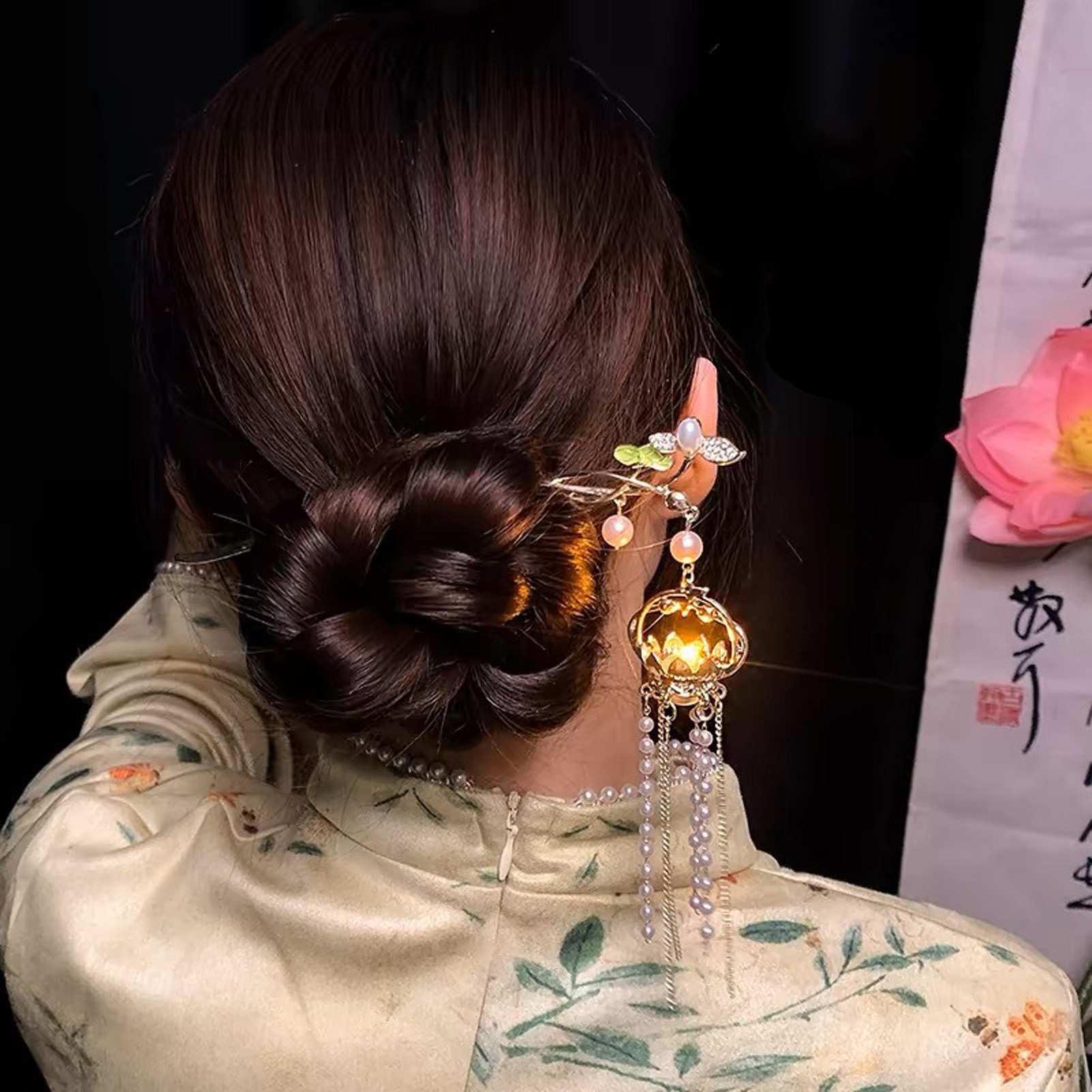 Horquilla de flor luminosa par - Hanbok Hair Pin reseña y precio