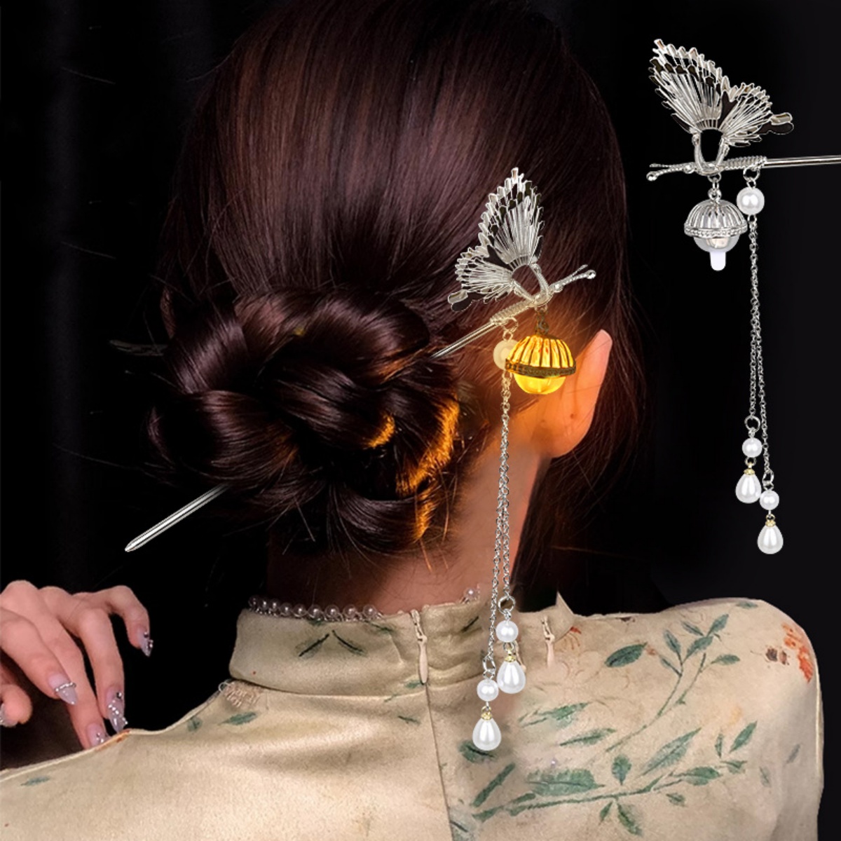 Horquilla de flor luminosa par - Hanbok Hair Pin reseña y precio